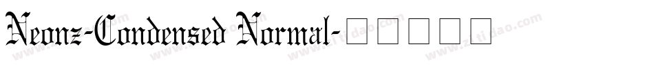 Neonz-Condensed Normal字体转换